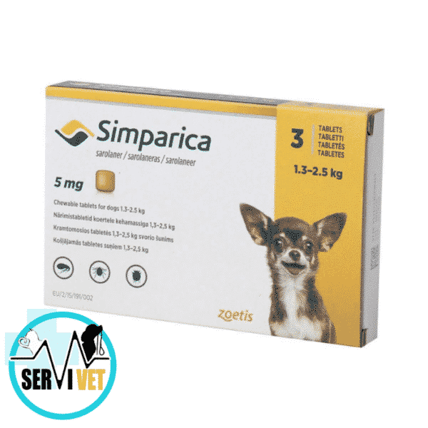 Simparica 1.3-2.5 kg 3 Comprimidos