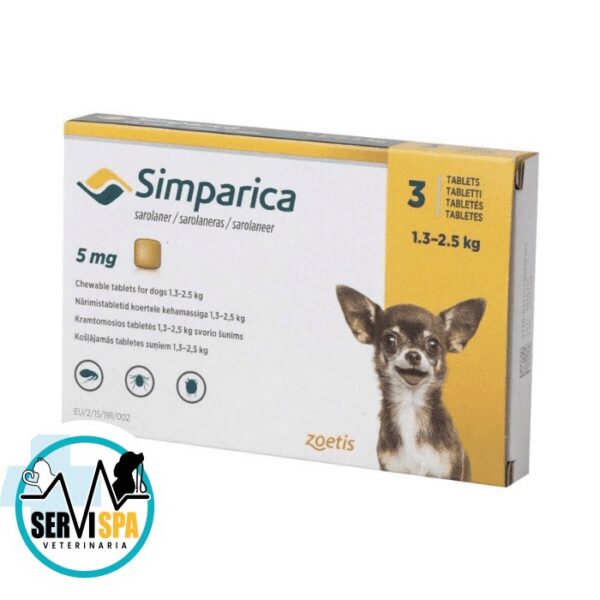 Simparica 1.3-2.5 kg 3 Comprimidos